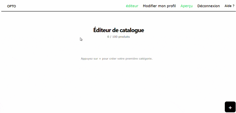 Démonstration de la création et gestion des catégories
