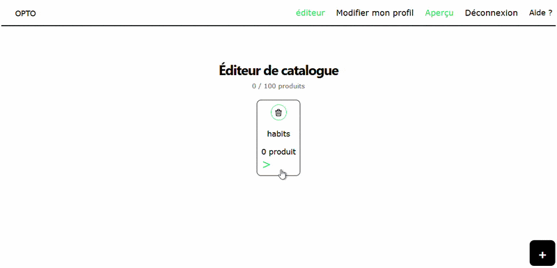 Démonstration de l'ajout et de la gestion des produits